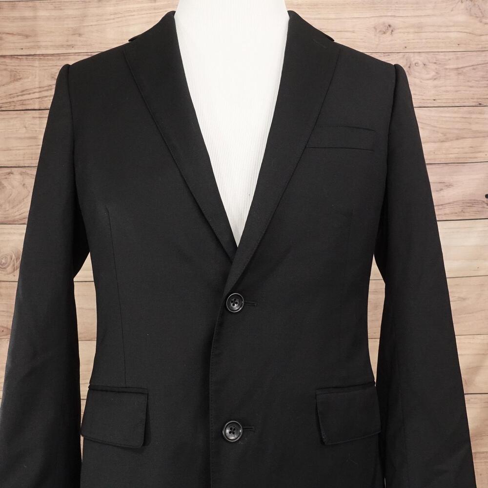 Bonobos Suit Jacket Mens 38R Black Wool Spandex Slim Fit Stretch 2 Button Notch